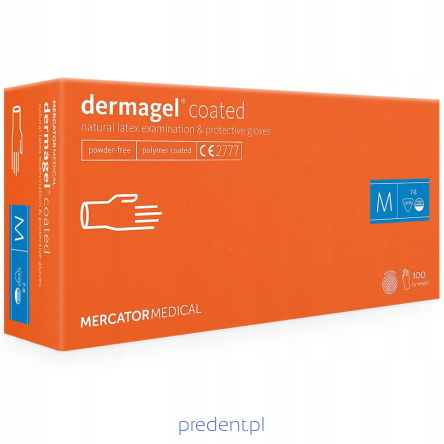 Rękawice lateksowe bezpudrowe Mercator Dermagel Coated 100szt.
