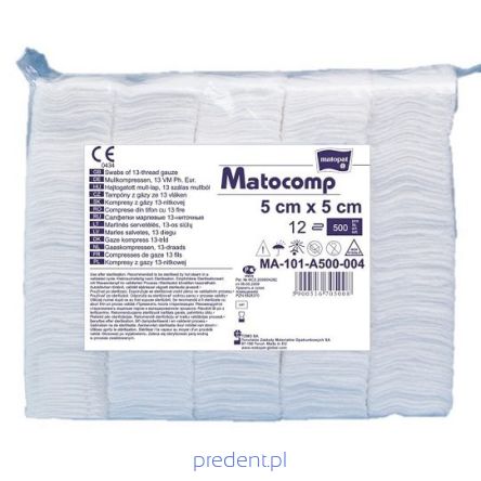 Kompresy gazowe niejałowe 9x9cm 500szt